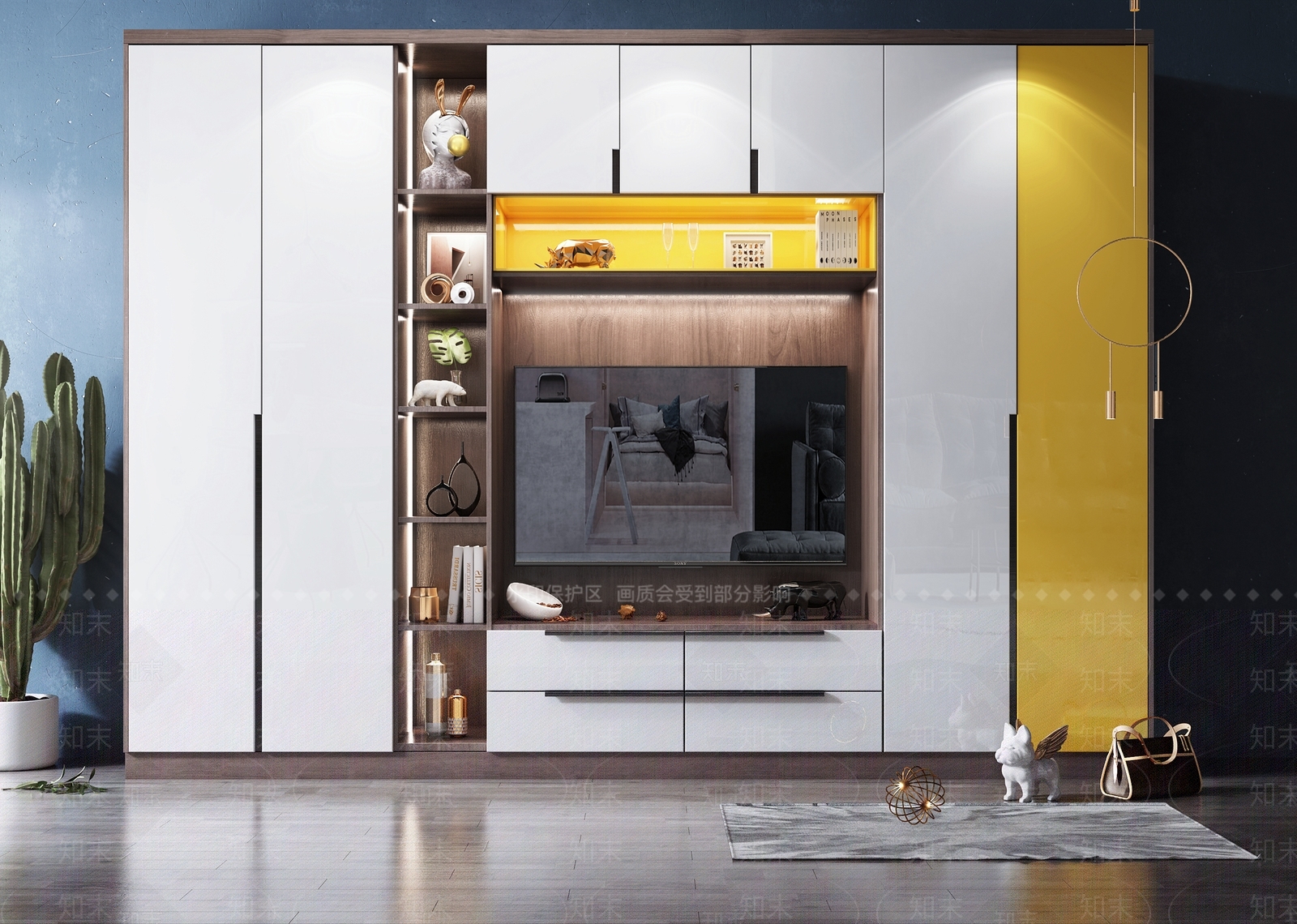 现代风格电视机3D模型下载【ID:957491215】