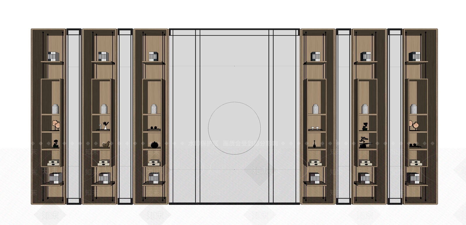 新中式陈列柜SU模型下载【ID:357515322】