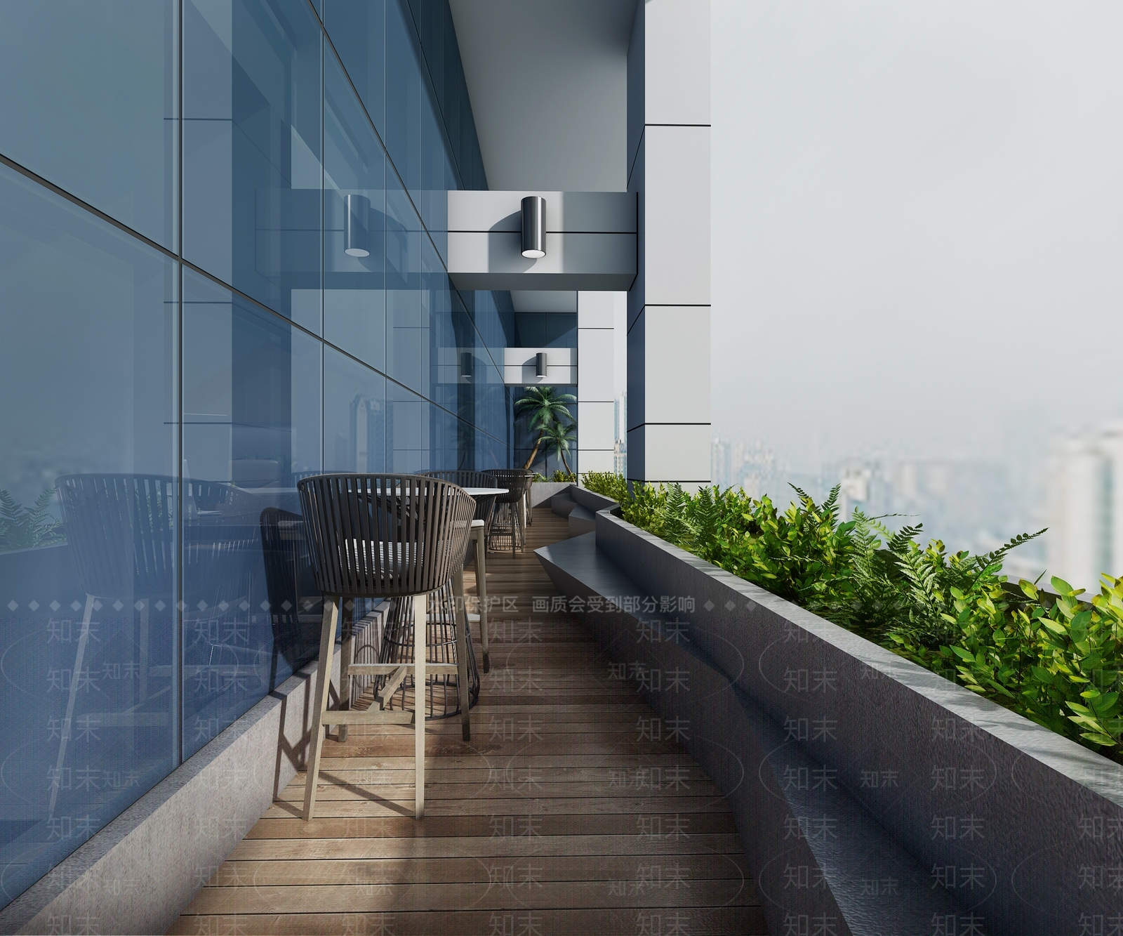 现代休闲景观阳台3D模型下载【ID:857563121】