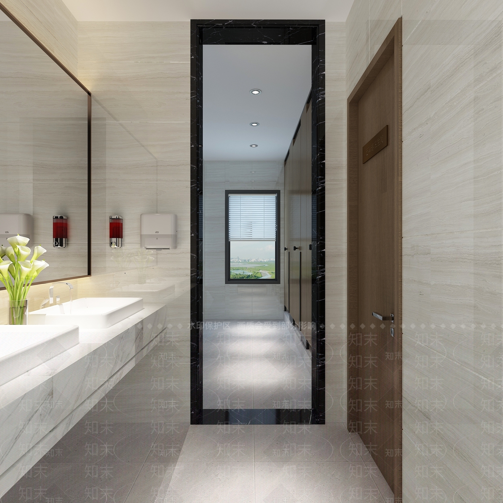 现代工装卫生间3D模型下载【ID:957570924】