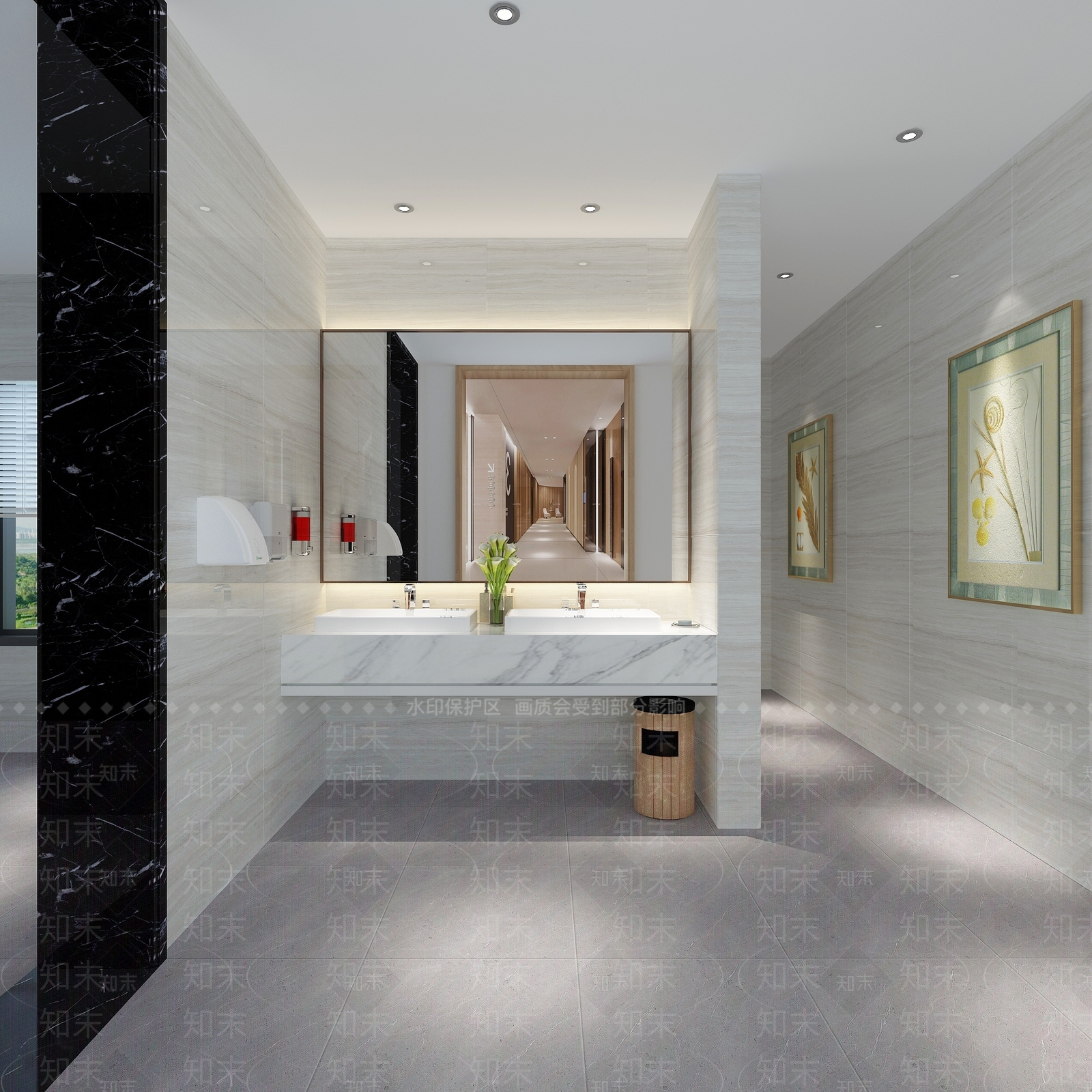 现代工装卫生间3D模型下载【ID:957570938】