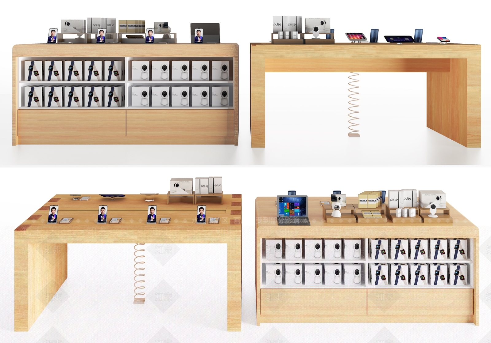 现代手机展柜3D模型下载【ID:157580984】