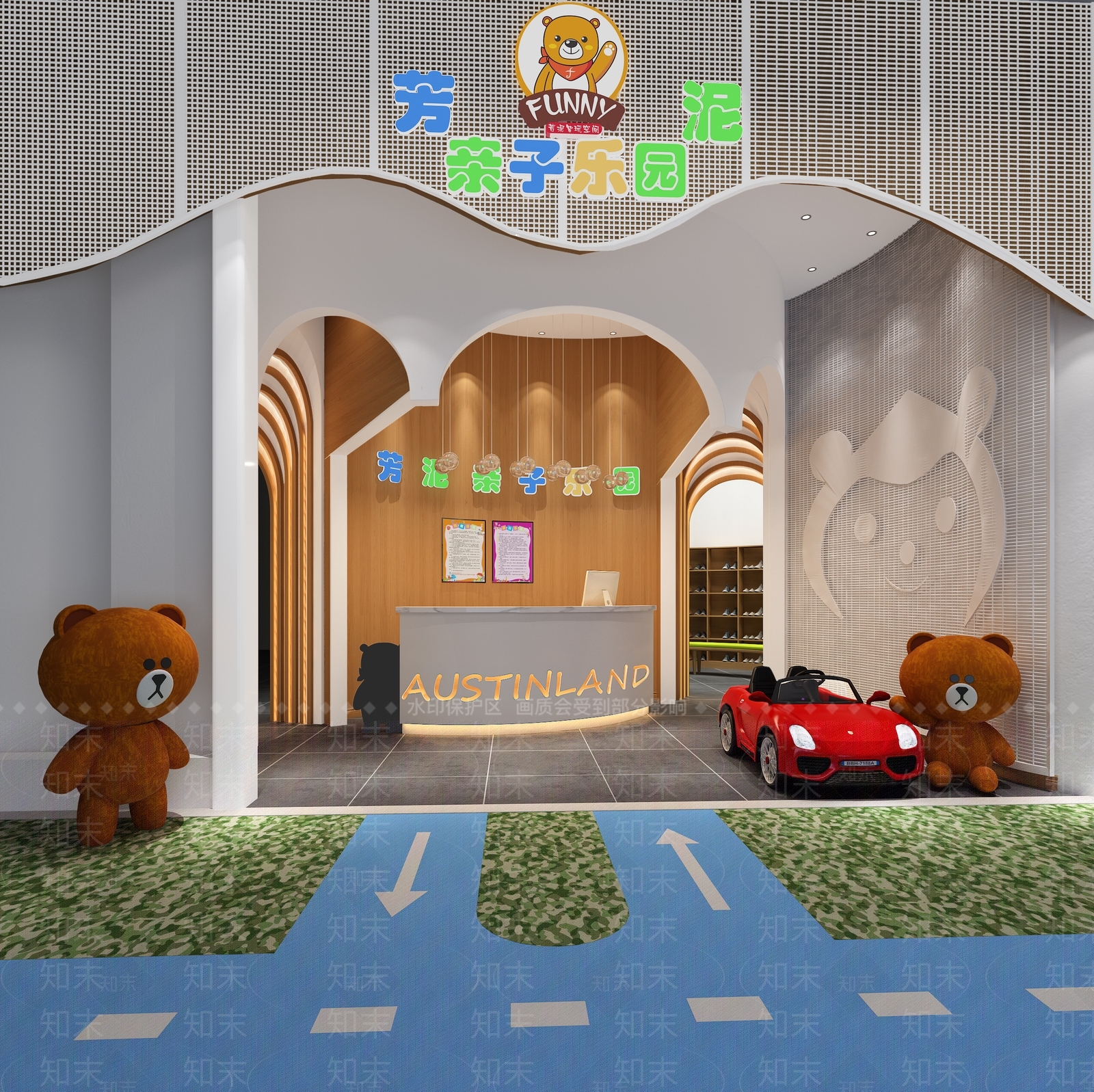 现代儿童室内娱乐室3D模型下载【ID:757592043】