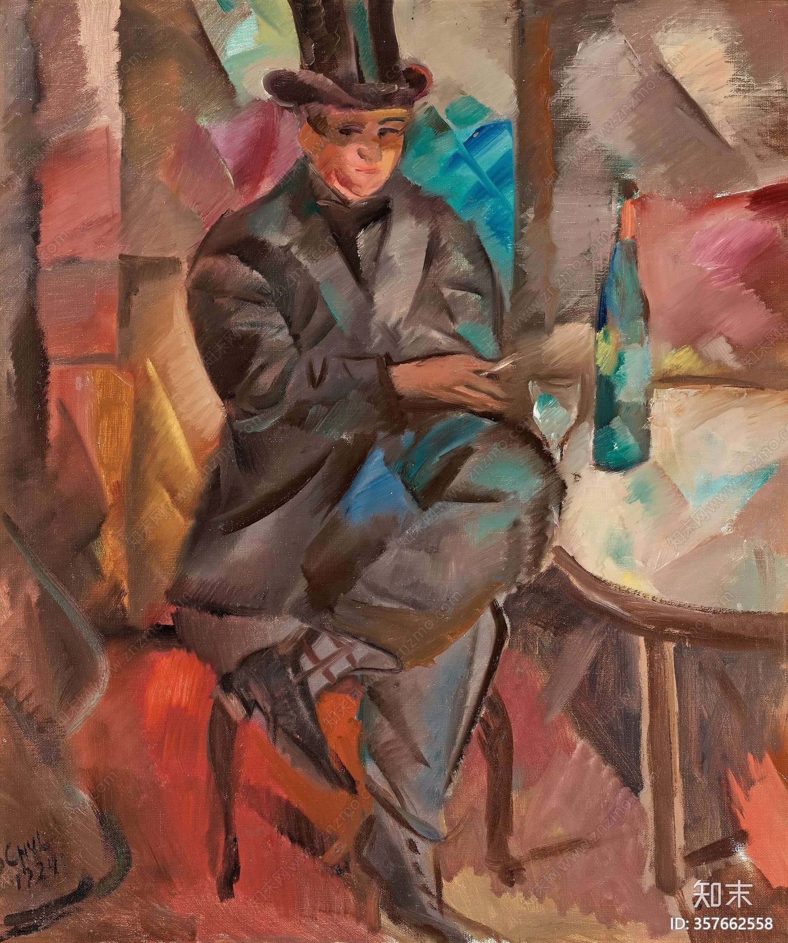 az欧美复古抽象人物风景植物装饰画系列贴图下载