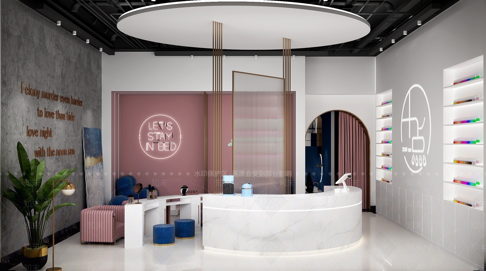 现代美甲店3D模型下载【ID:257827086】