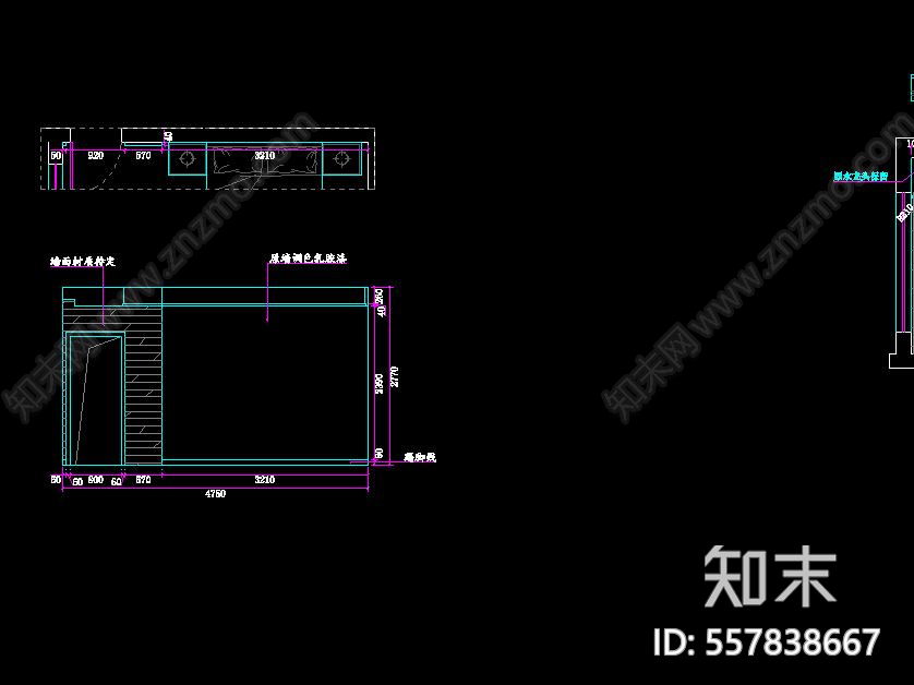 北欧家装施工图cad施工图下载【ID:557838667】