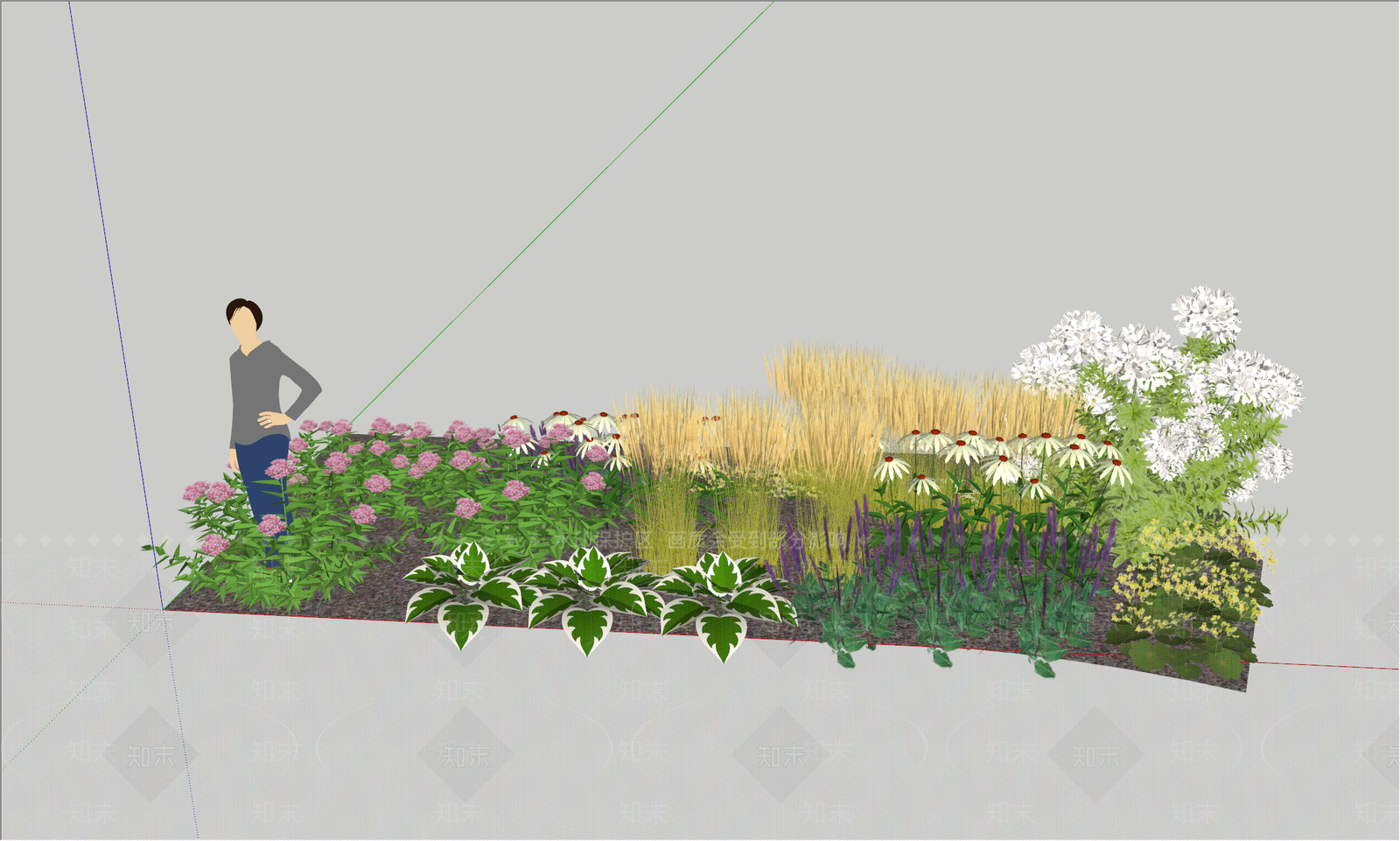 现代风格草堆SU模型下载【ID:357846707】