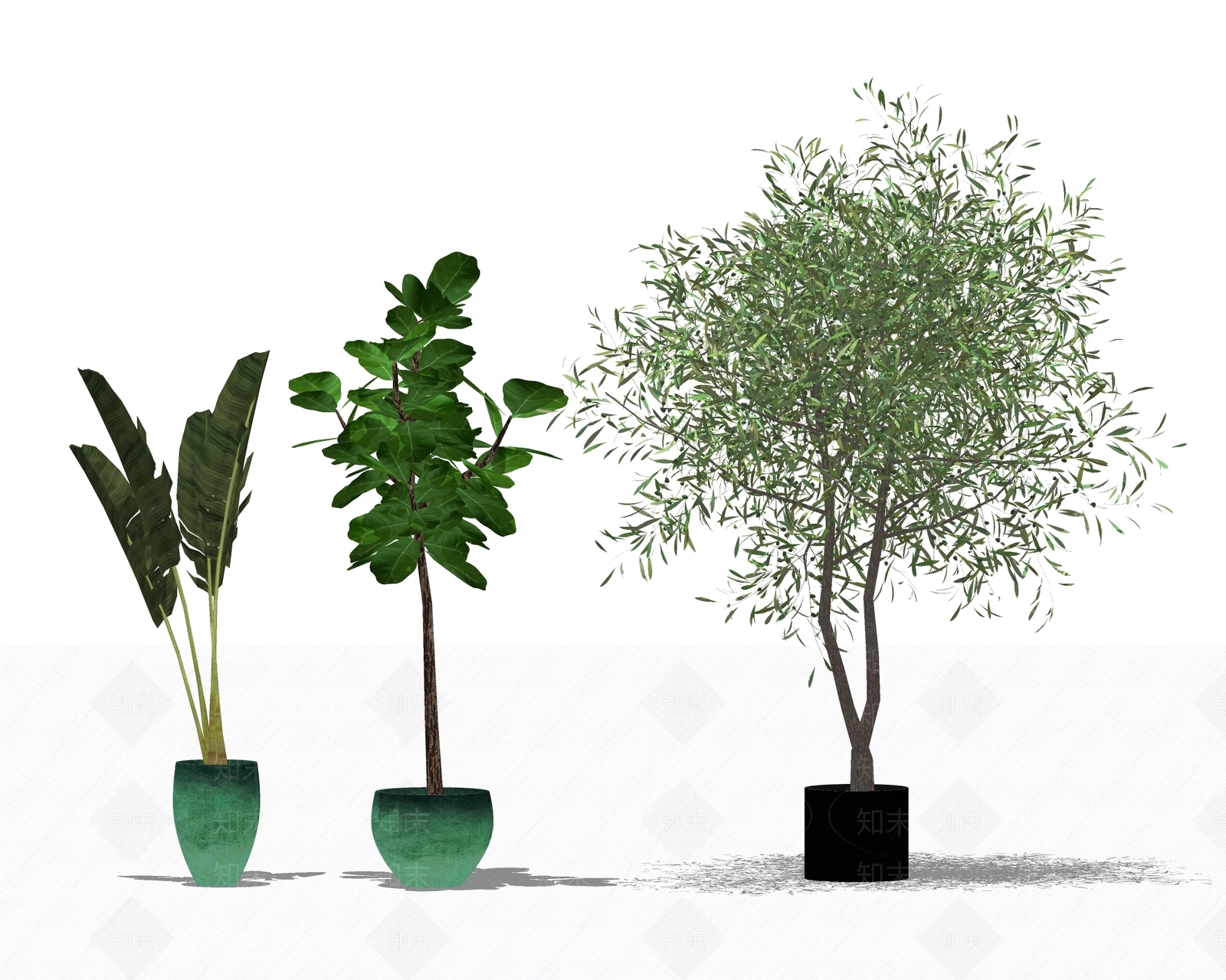北欧花草SU模型草图