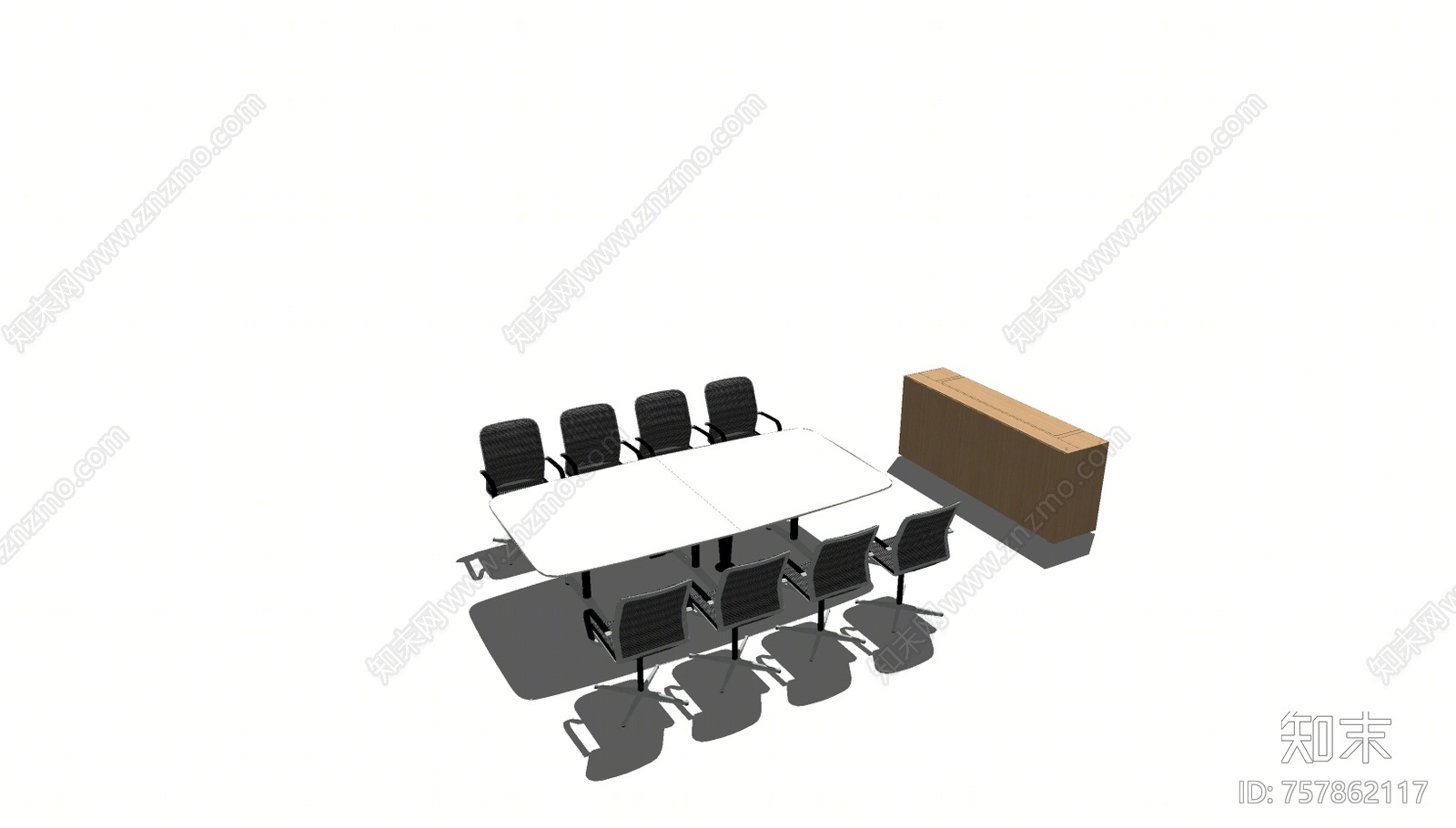 现代风格会议桌SU模型下载【ID:757862117】