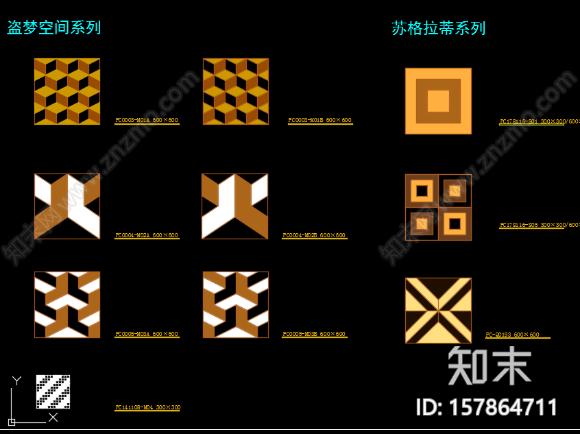 新古典地面拼花cad素材cad施工图下载【ID:157864711】