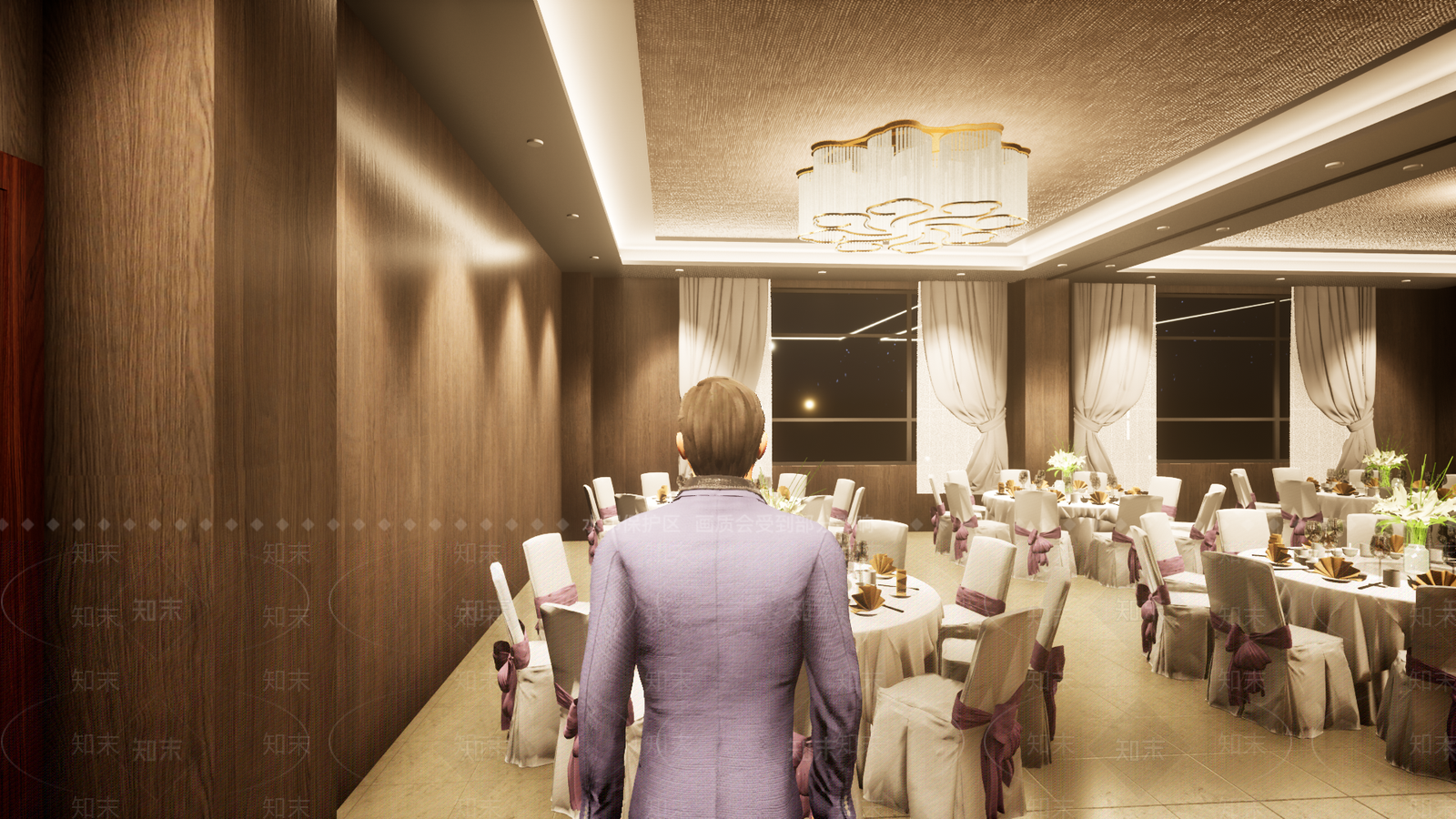 现代风格中餐厅SU模型下载【ID:957897055】