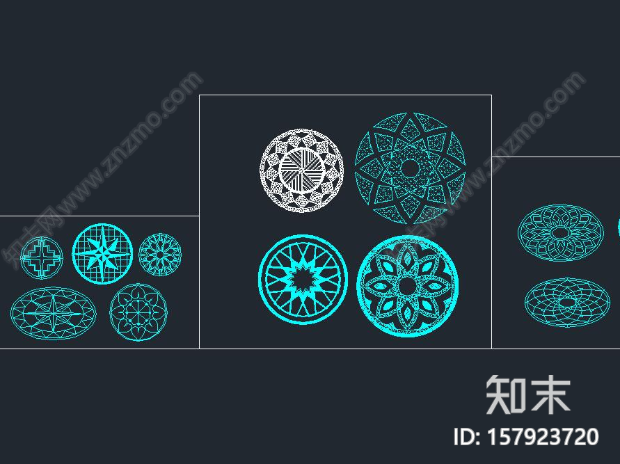 欧式经典大理石拼花施工图下载【ID:157923720】