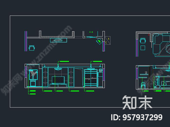 欧式标准家装施工图施工图下载【ID:957937299】