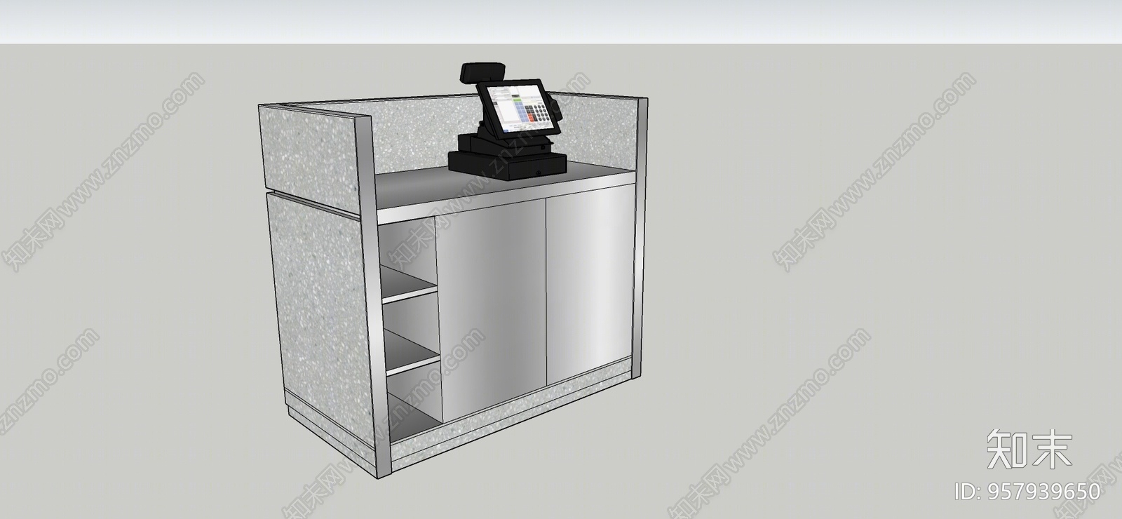 现代风格收银台SU模型下载【ID:957939650】
