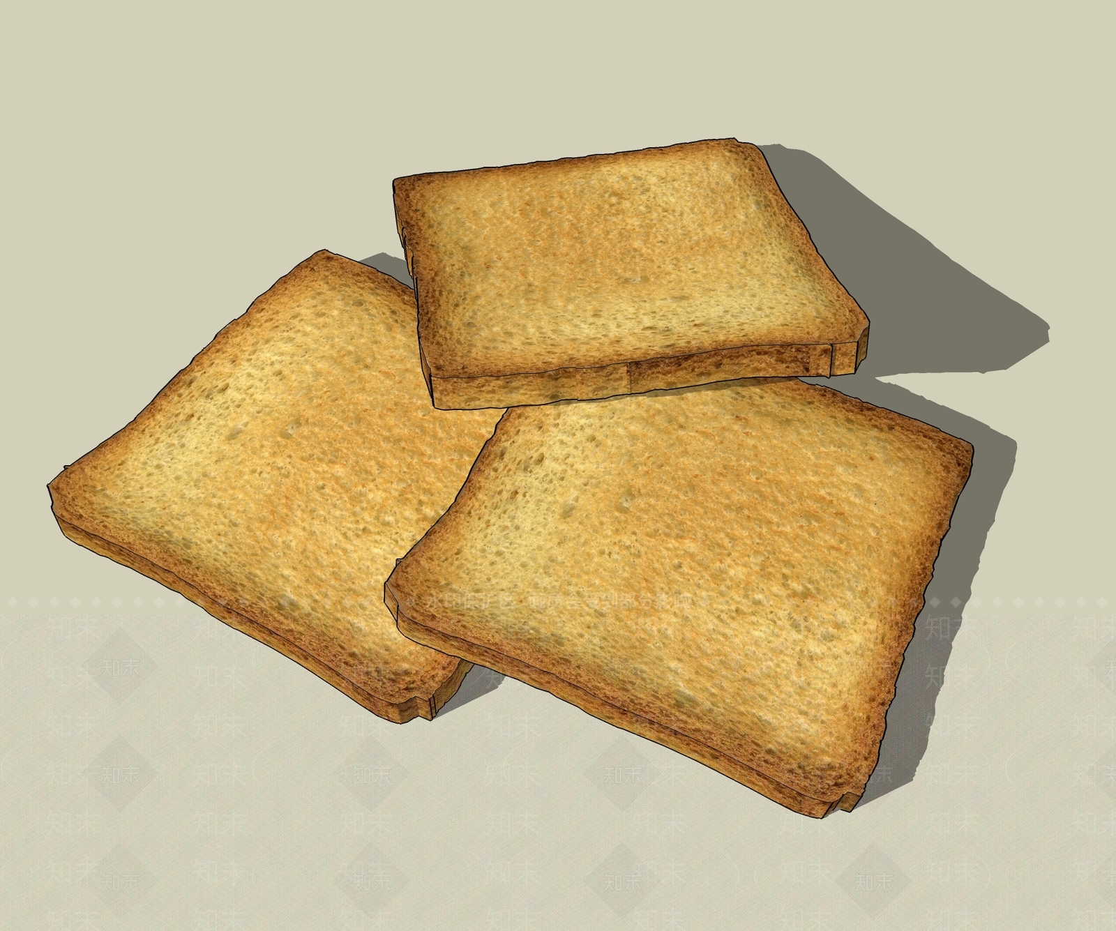 现代食物饮料SU模型草图