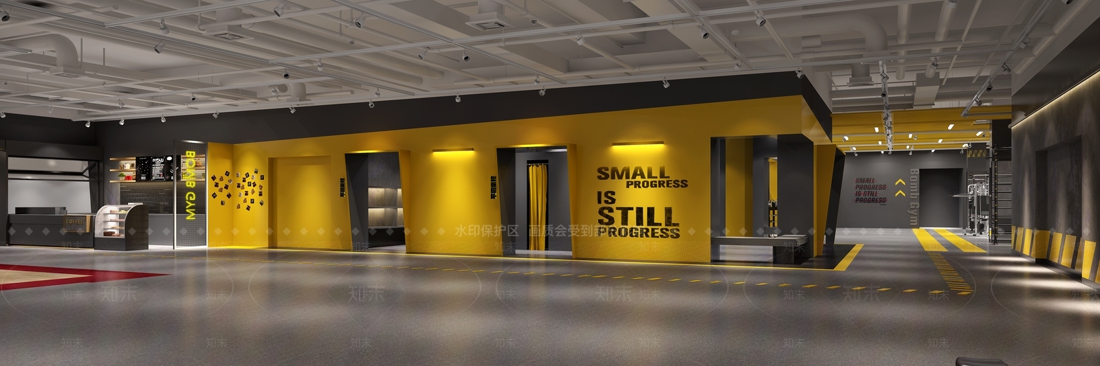 工业风健身房3D模型下载【ID:957988627】