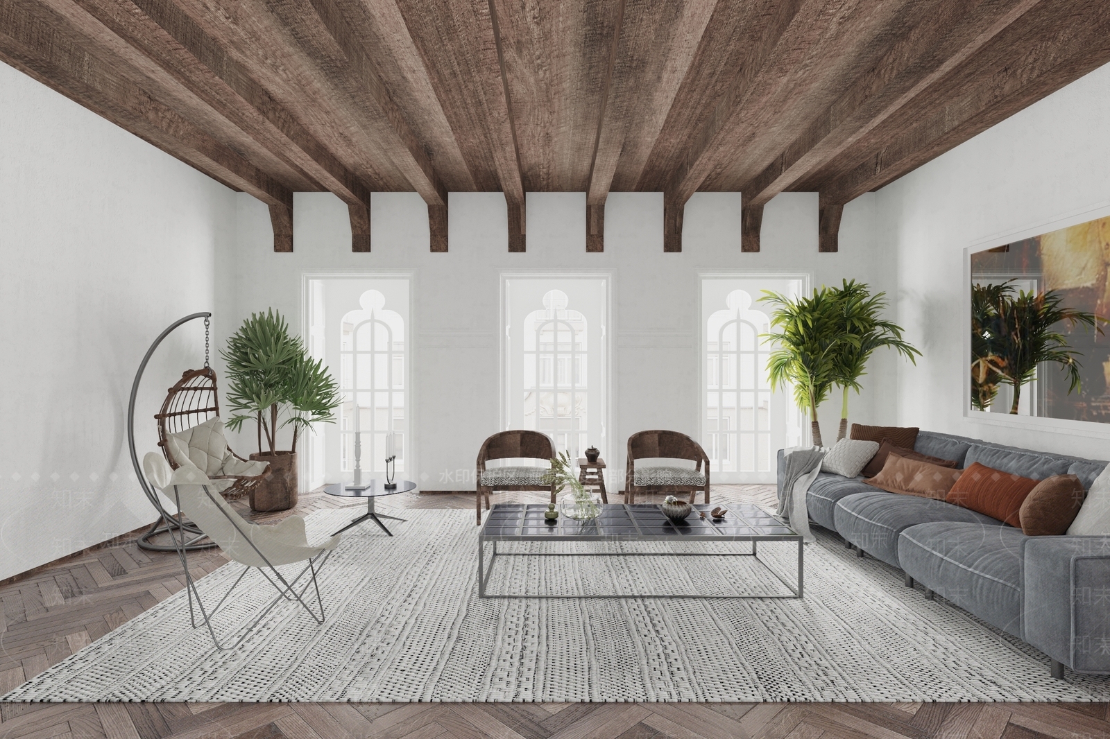 现代装饰品3D模型下载【ID:758001755】