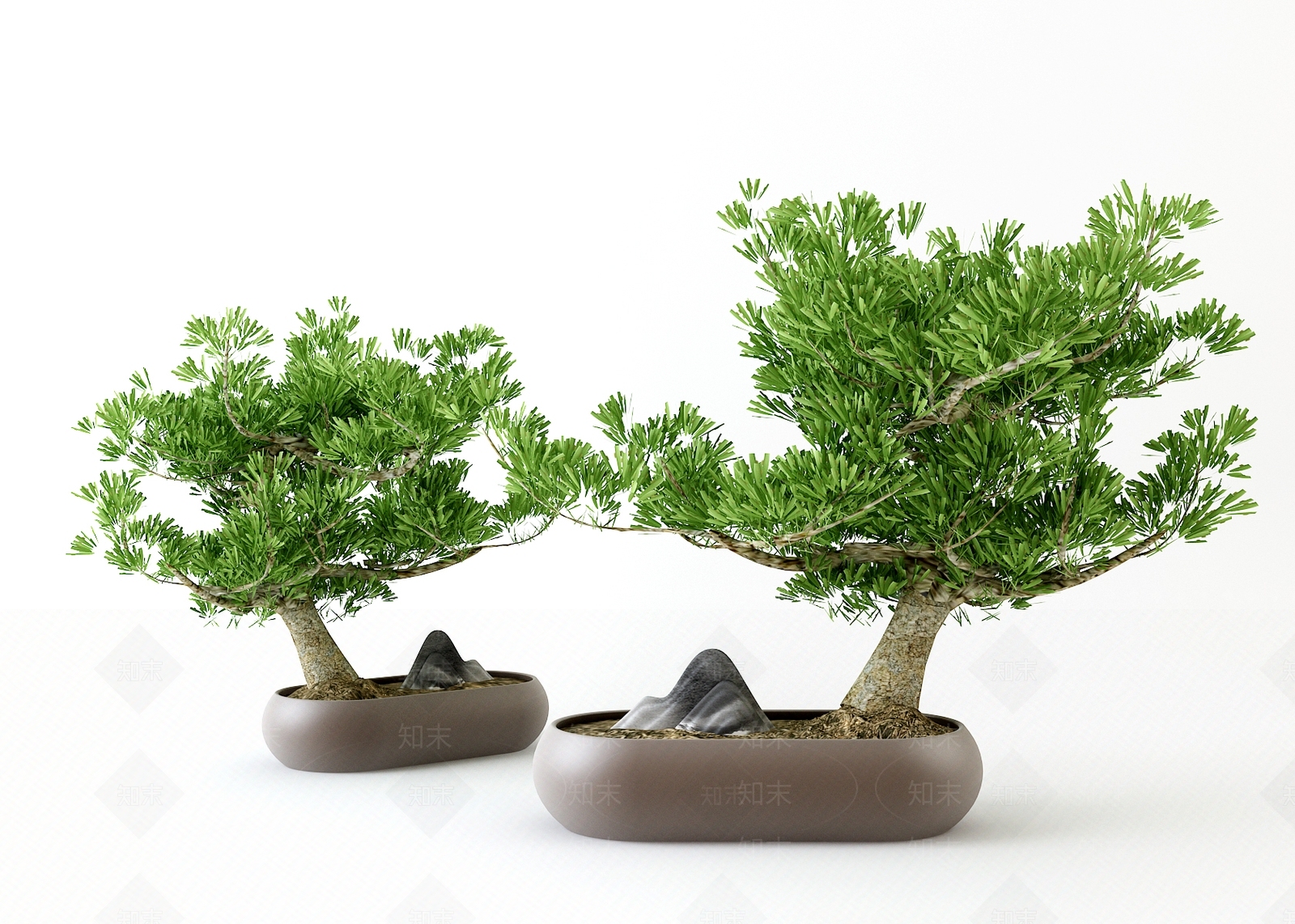 新中式盆景3D模型下载【ID:358082813】