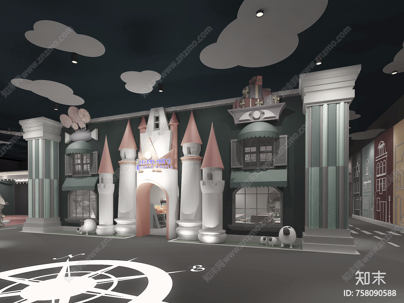 长春环球广场旗舰店丨效果图方案施工图下载【ID:758090588】