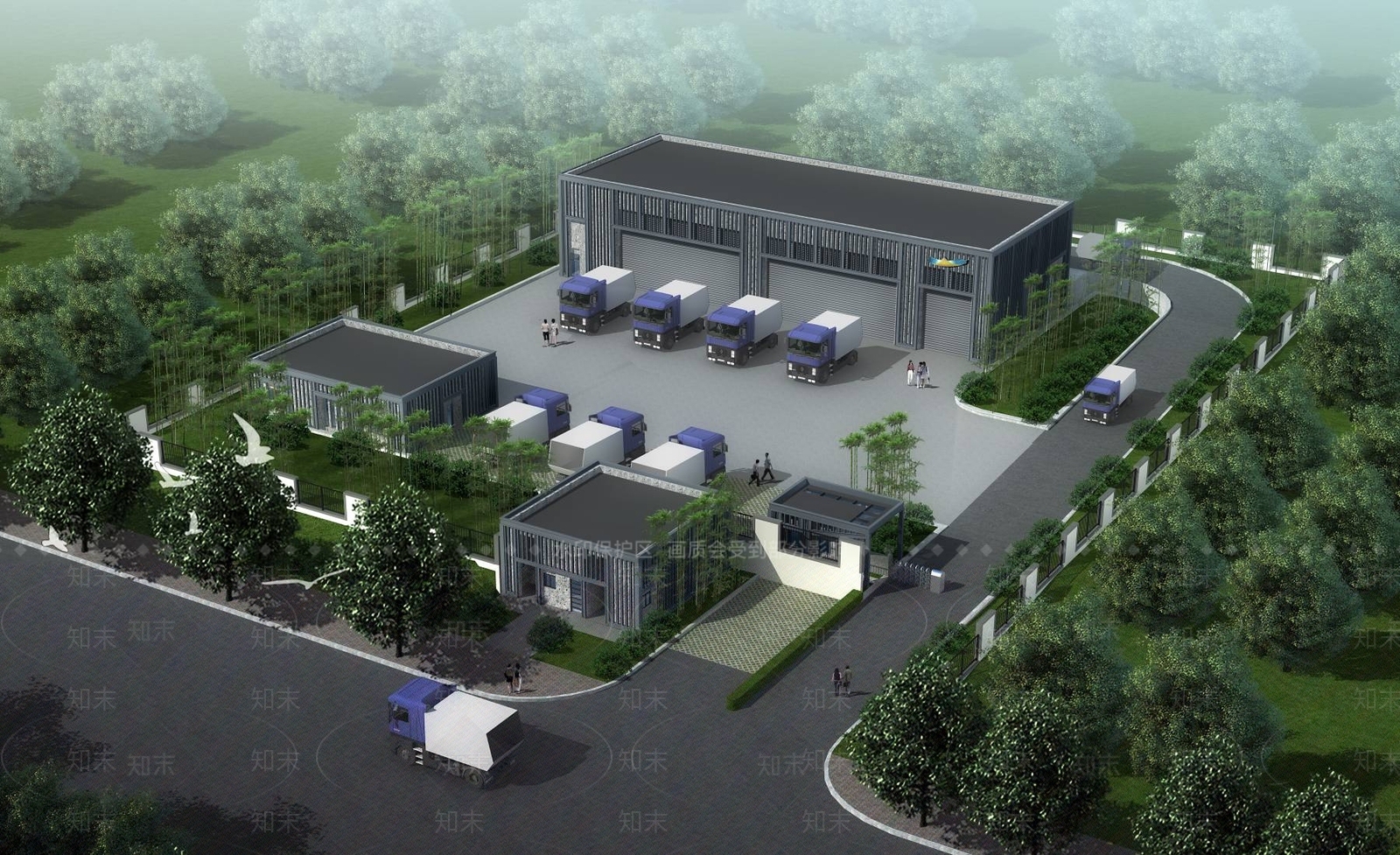 现代垃圾站建筑模型3D模型下载【ID:458169967】