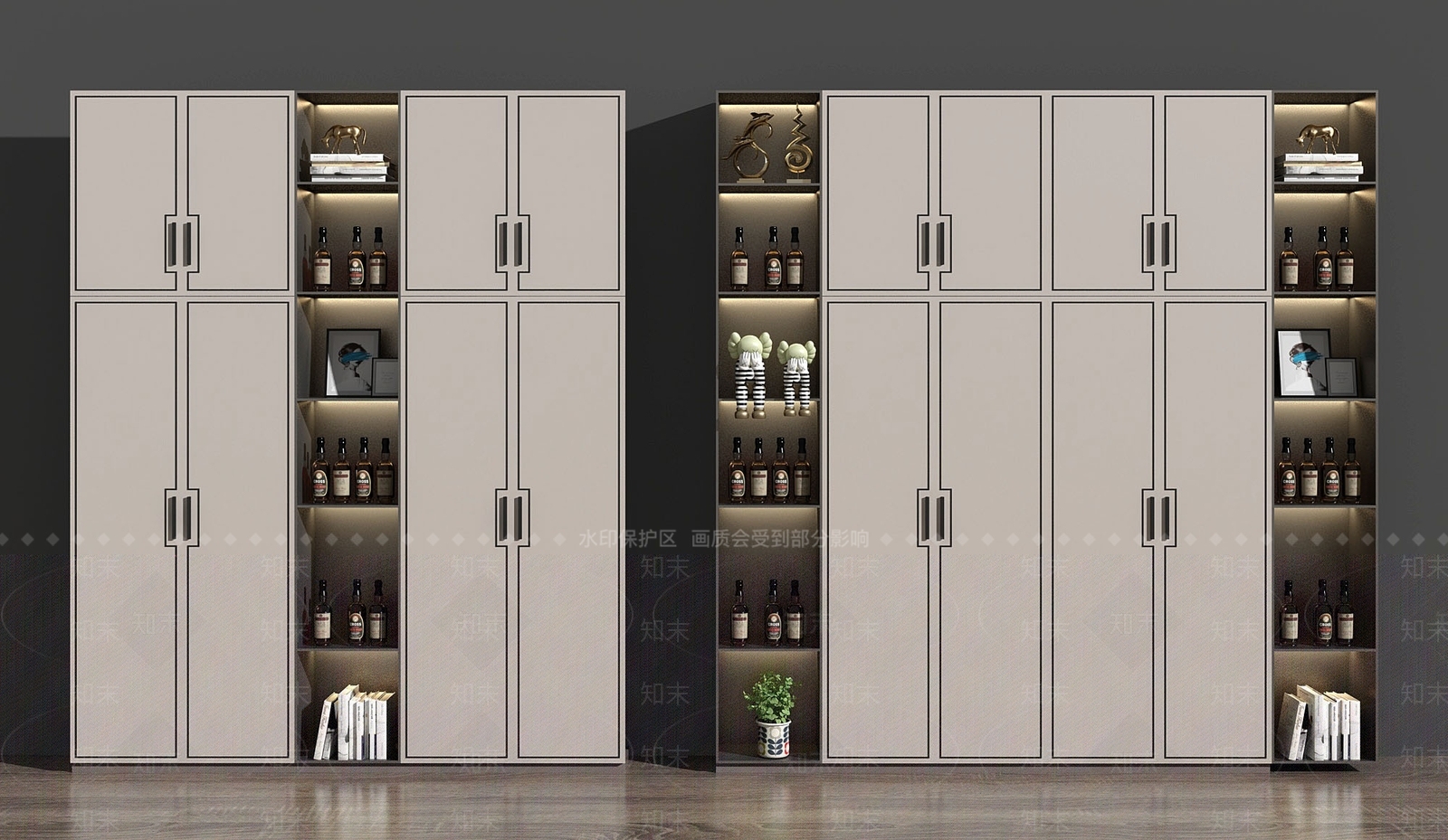 新中式酒柜模型3D模型下载【ID:958180083】