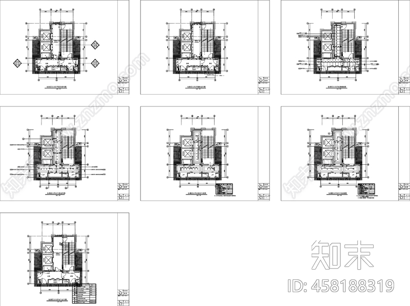 电梯厅前室全套施工图施工图下载【ID:458188319】