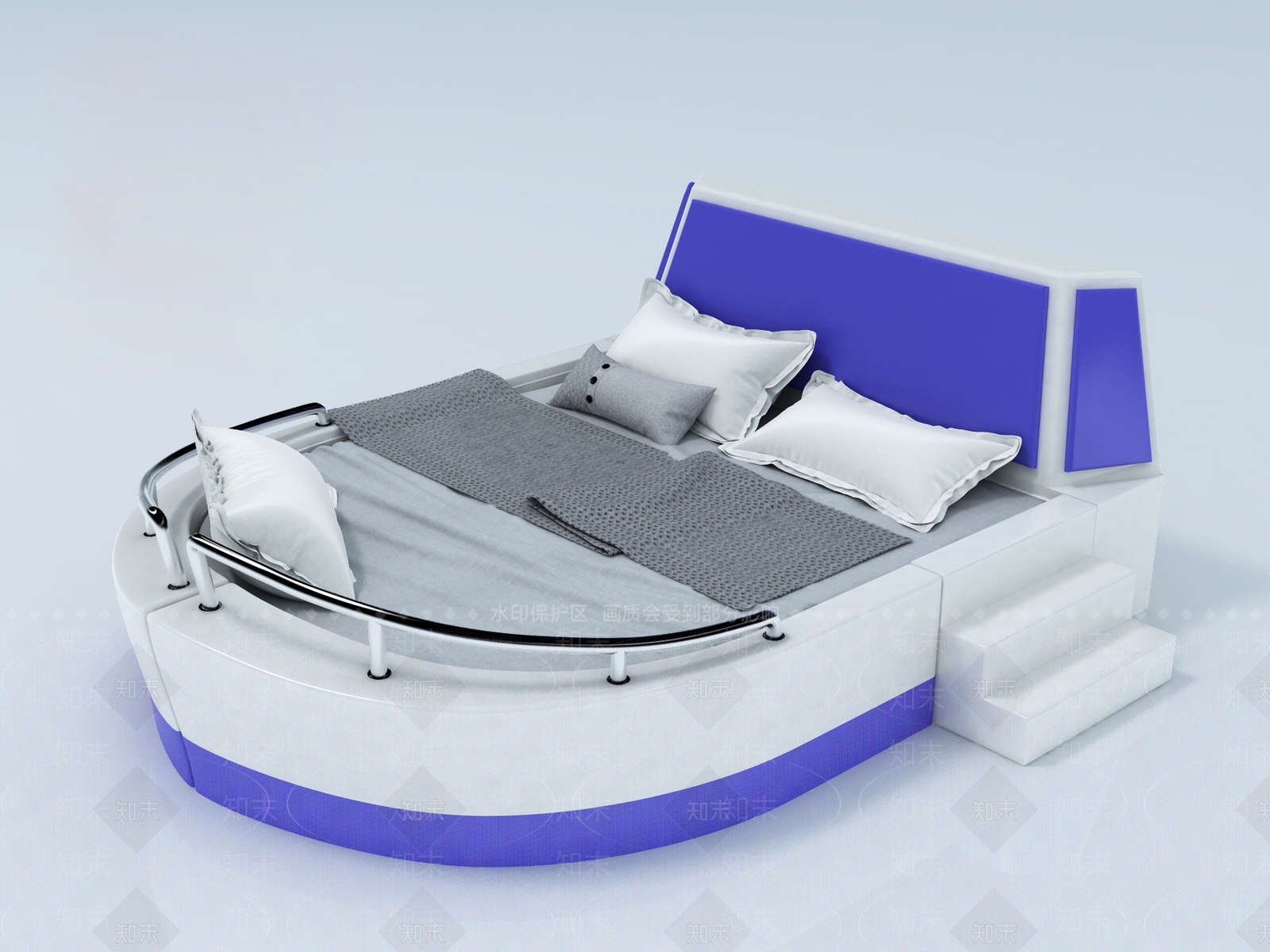 后现代游艇沙滩床3D模型下载【ID:758188050】