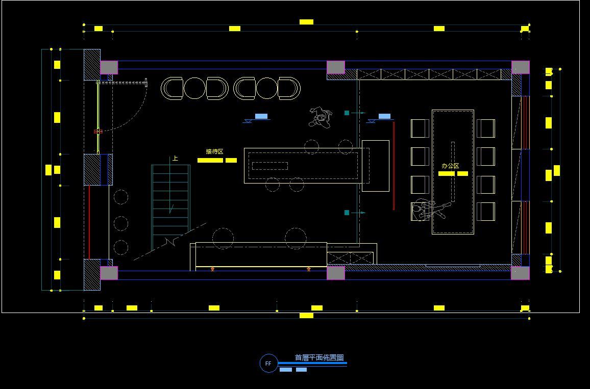 北欧loft办公室施工图cad施工图下载【ID:558216429】