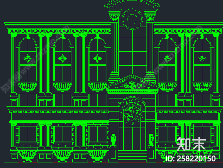 各类建筑外景观cad施工图下载【ID:258220150】