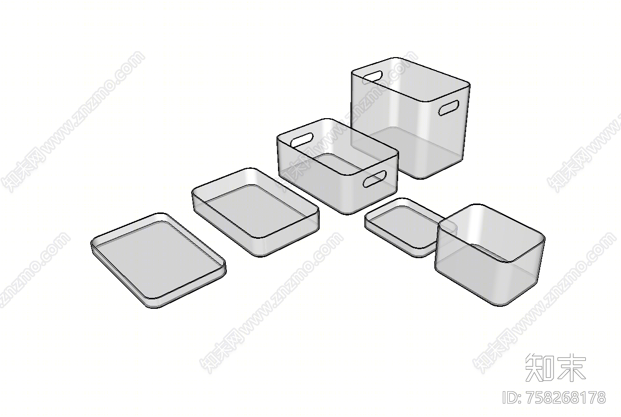 北欧风格厨房用品组合SU模型下载【ID:758268178】