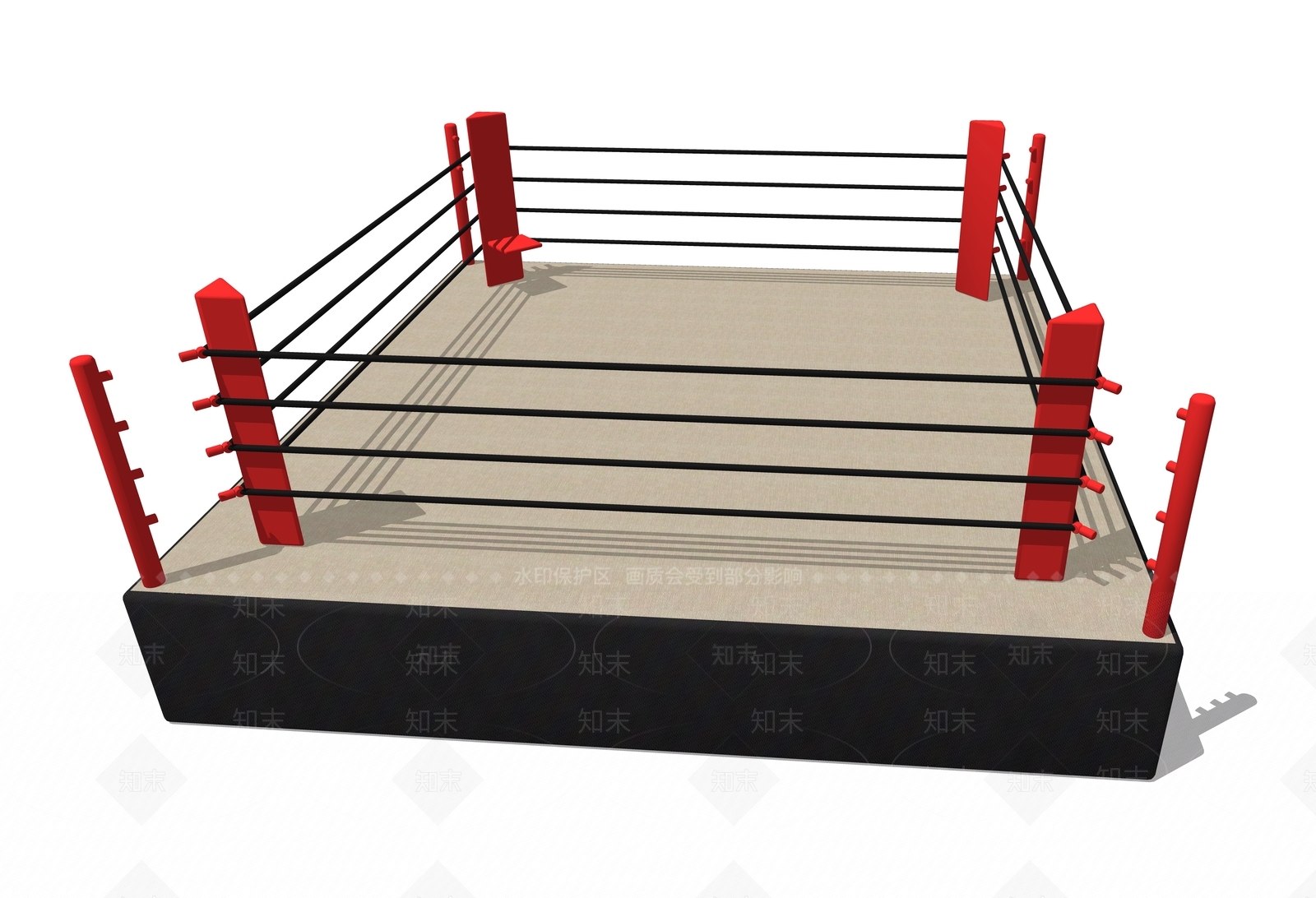 现代风格擂台SU模型下载【ID:758273177】