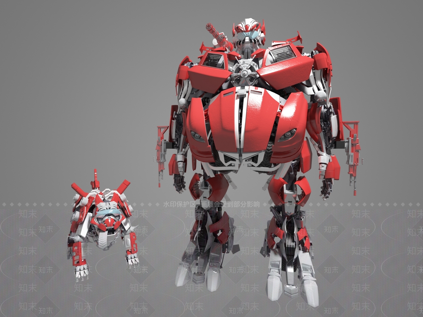 现代变形金刚3D模型下载【ID:558307697】