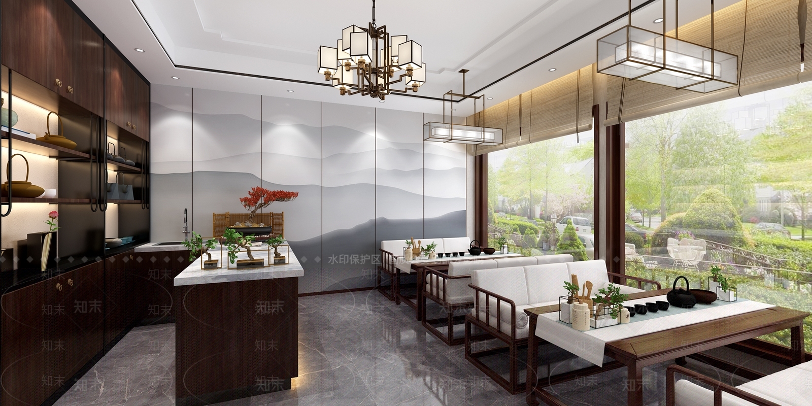 新中式麻将馆3D模型下载【ID:458359674】