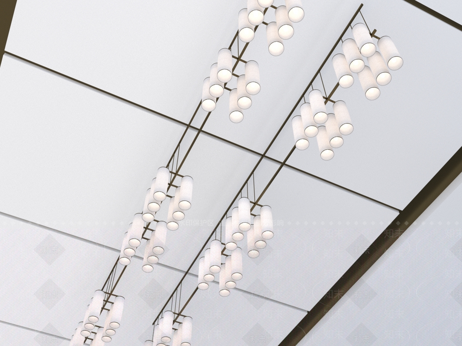 新中式售楼处吊灯3D模型下载【ID:558361845】