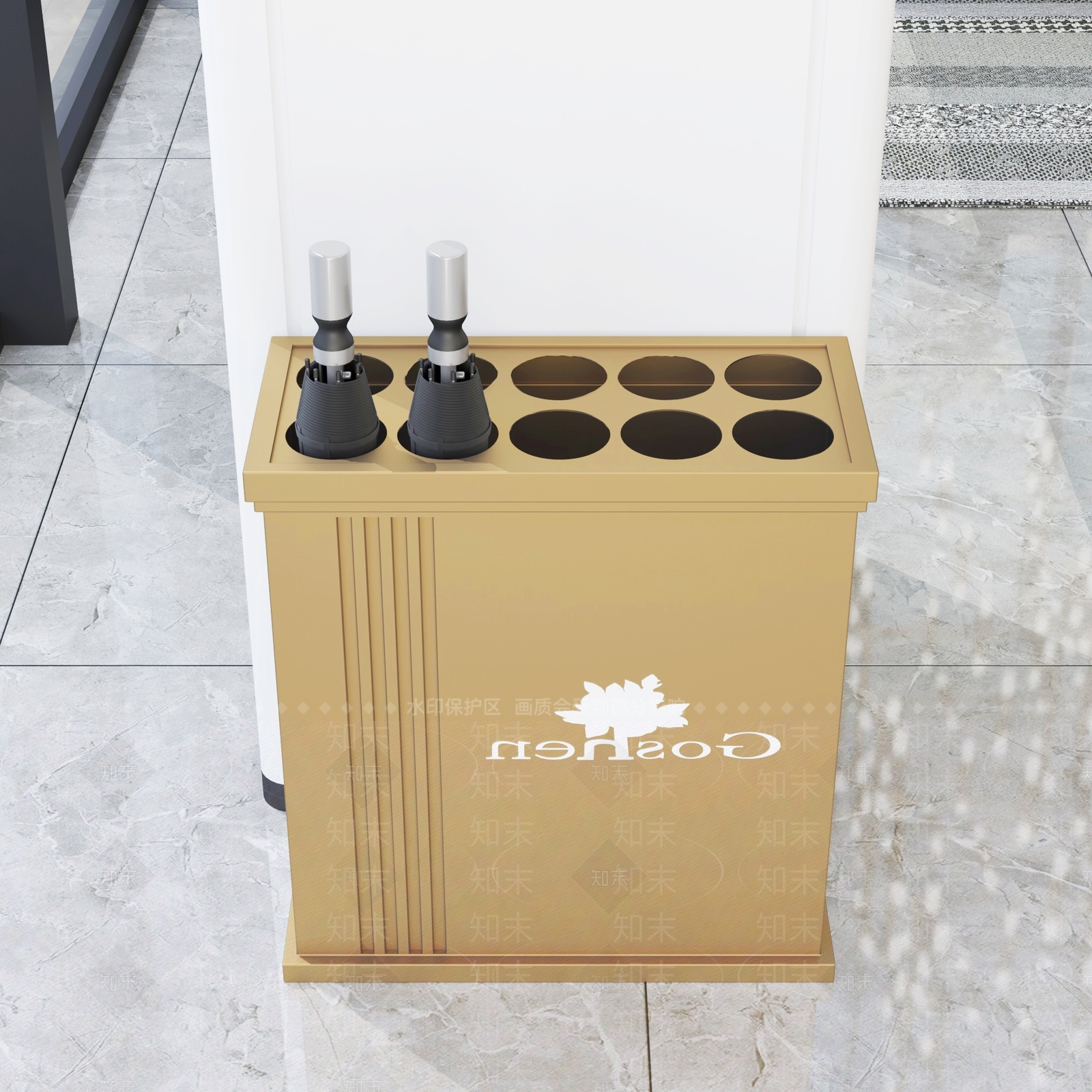 简欧售楼处雨伞架3D模型下载【ID:858361994】