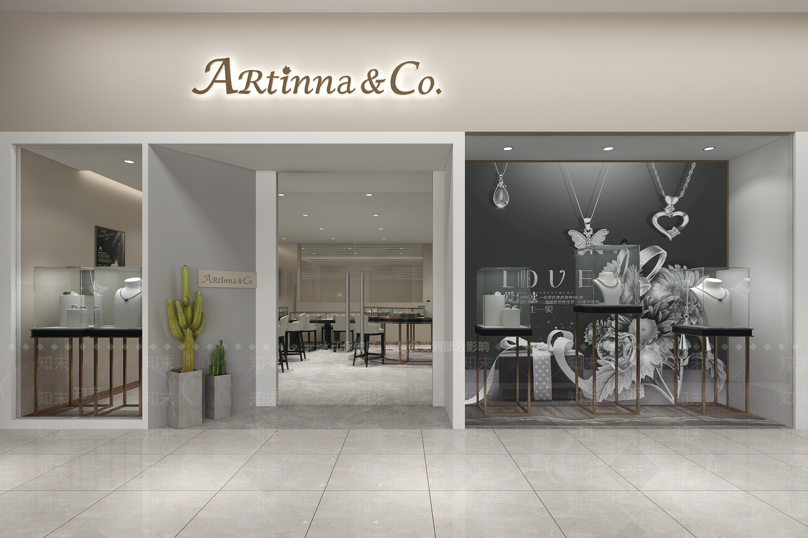 现代风格珠宝店3D模型下载【ID:558388856】