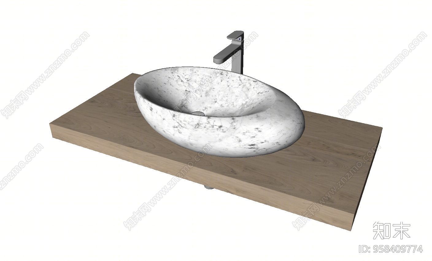 洗面盆SU模型下载【ID:958409774】