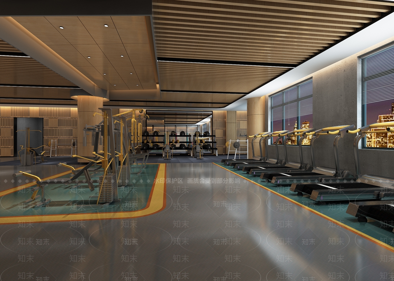 工业风健身房3D模型下载【ID:958421604】