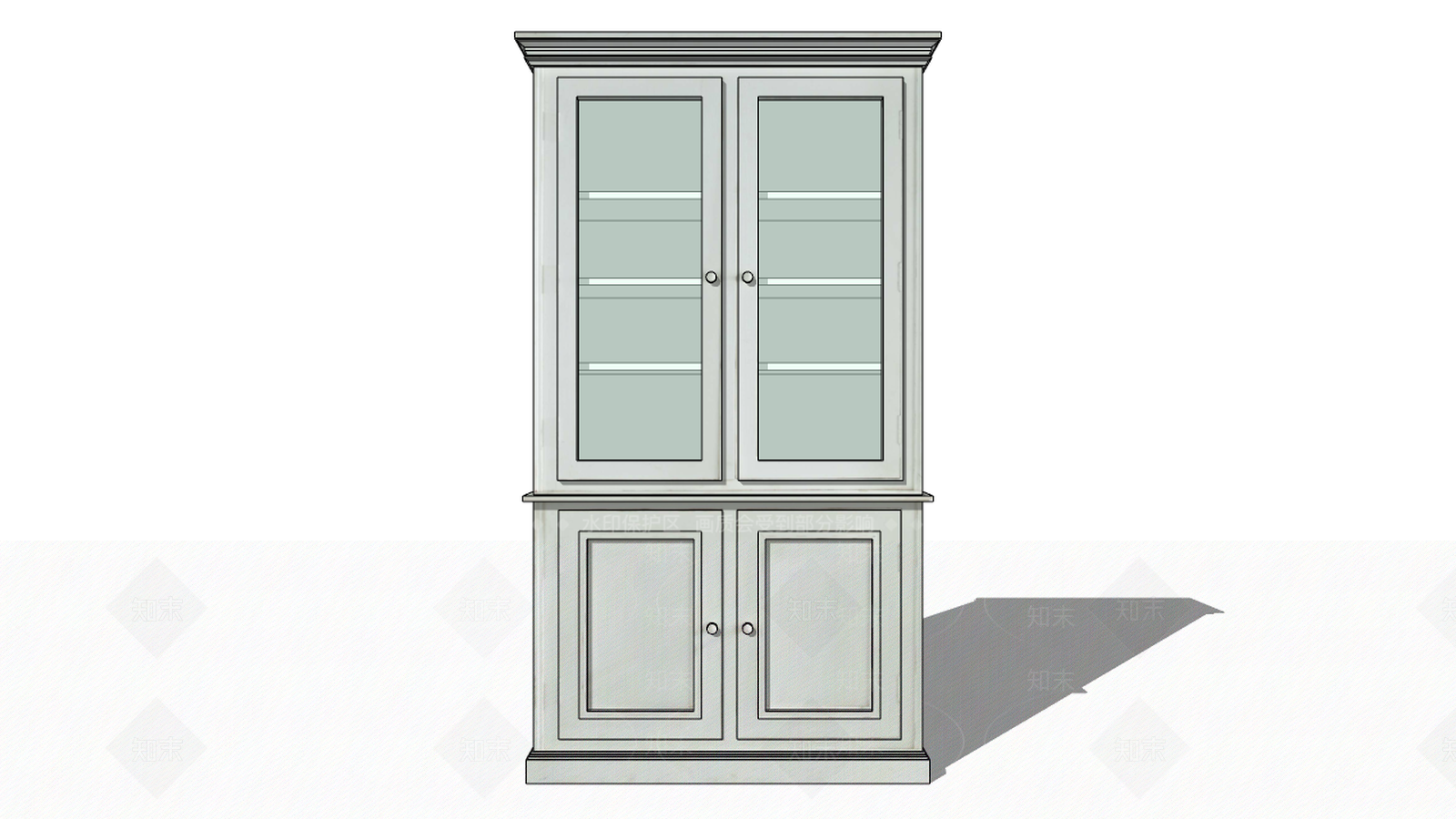 欧式风格陈列柜SU模型下载【ID:358446043】