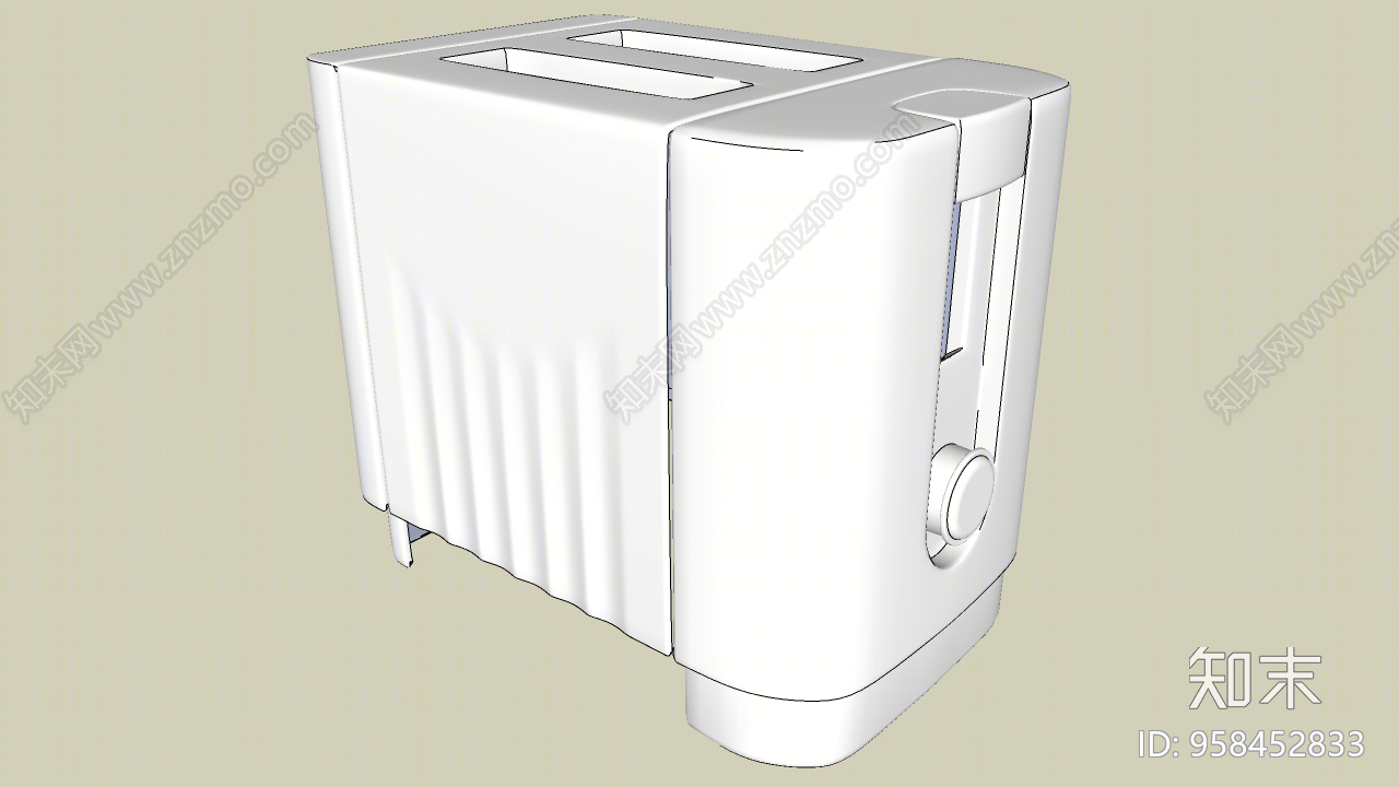 现代风格面包机SU模型下载【ID:958452833】