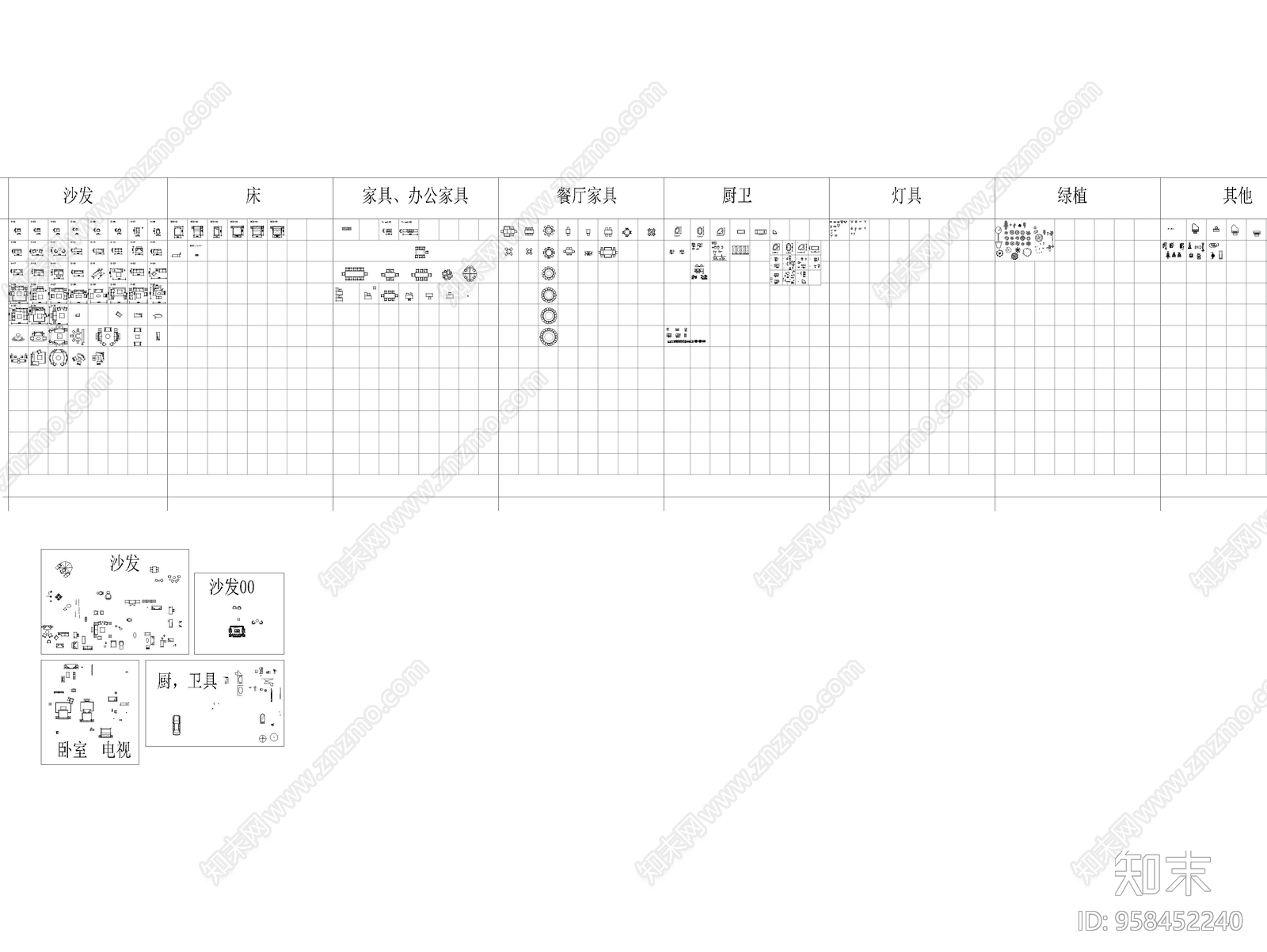 港式经典装饰图库cad施工图下载【ID:958452240】