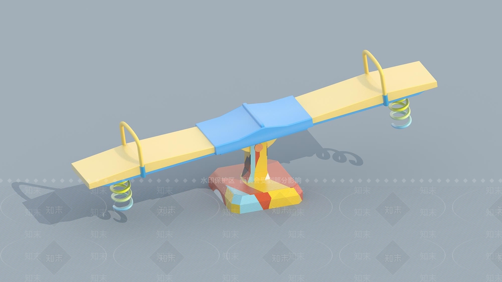 现代跷跷板3D模型下载【ID:358483081】