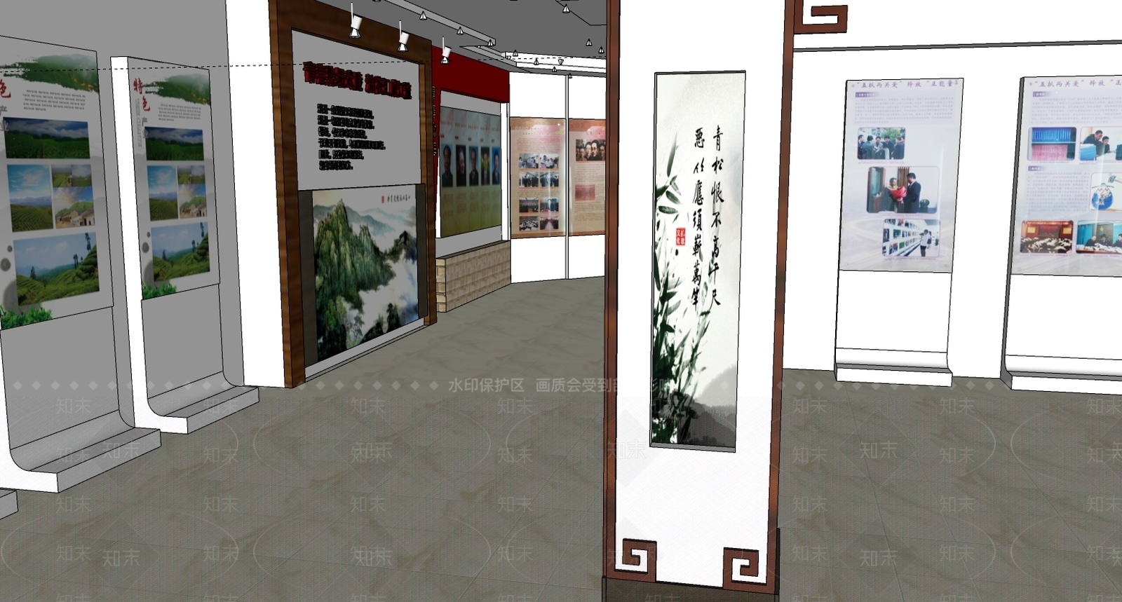 中式风格展厅SU模型下载【ID:258501972】