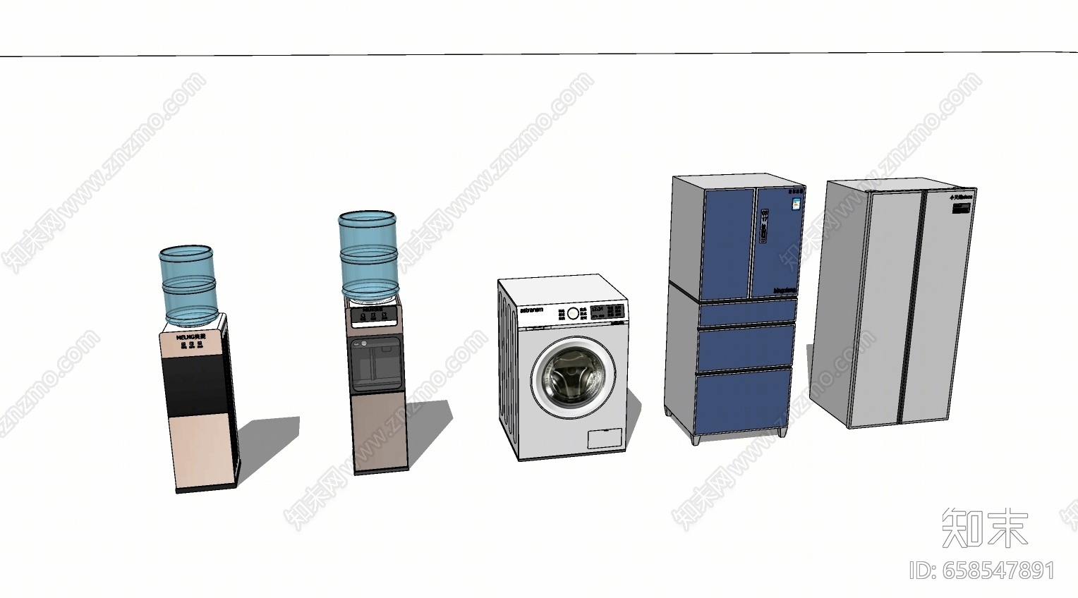 现代风格家用电器组合SU模型下载【ID:658547891】