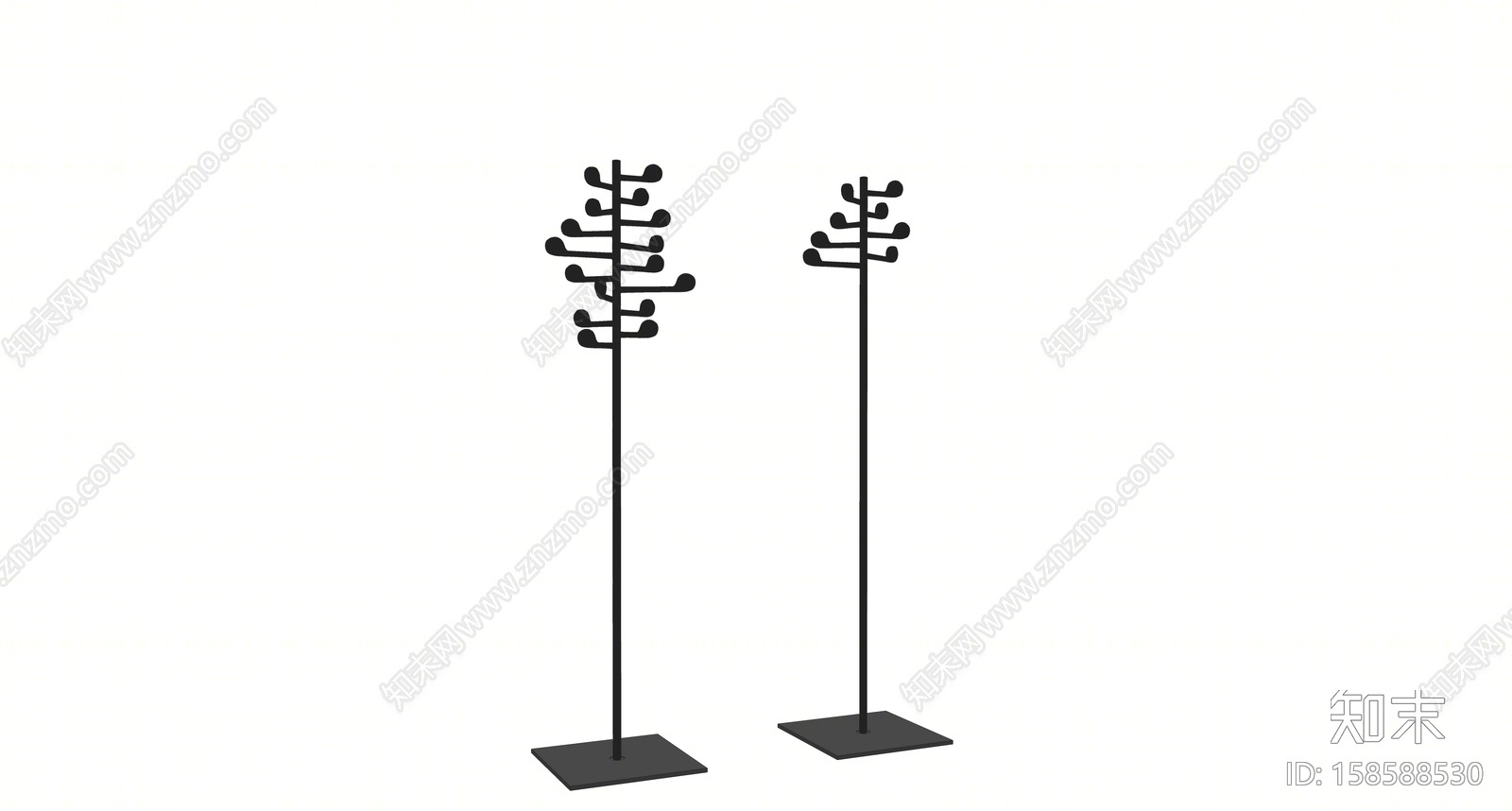 现代风格衣架SU模型下载【ID:158588530】