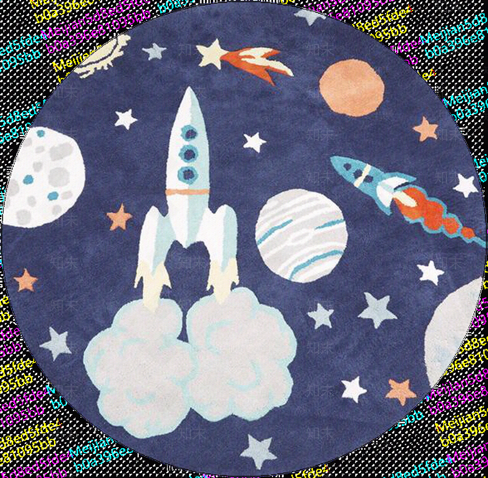 儿童房圆毯贴图贴图下载【ID:658592448】