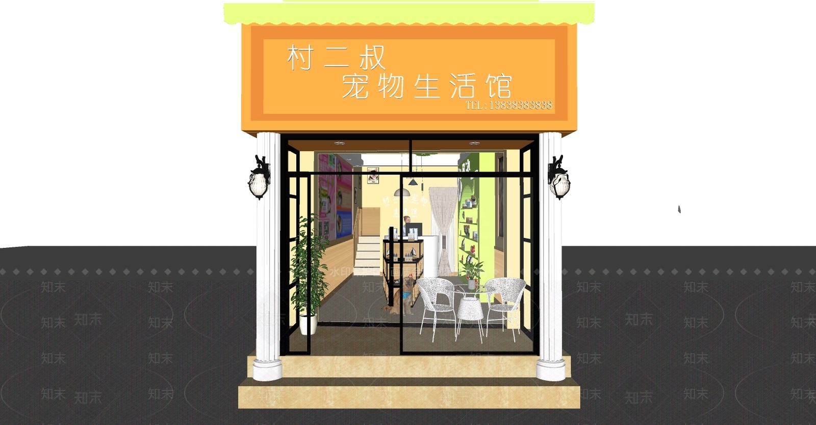 现代风格其他店铺SU模型下载【ID:358596269】