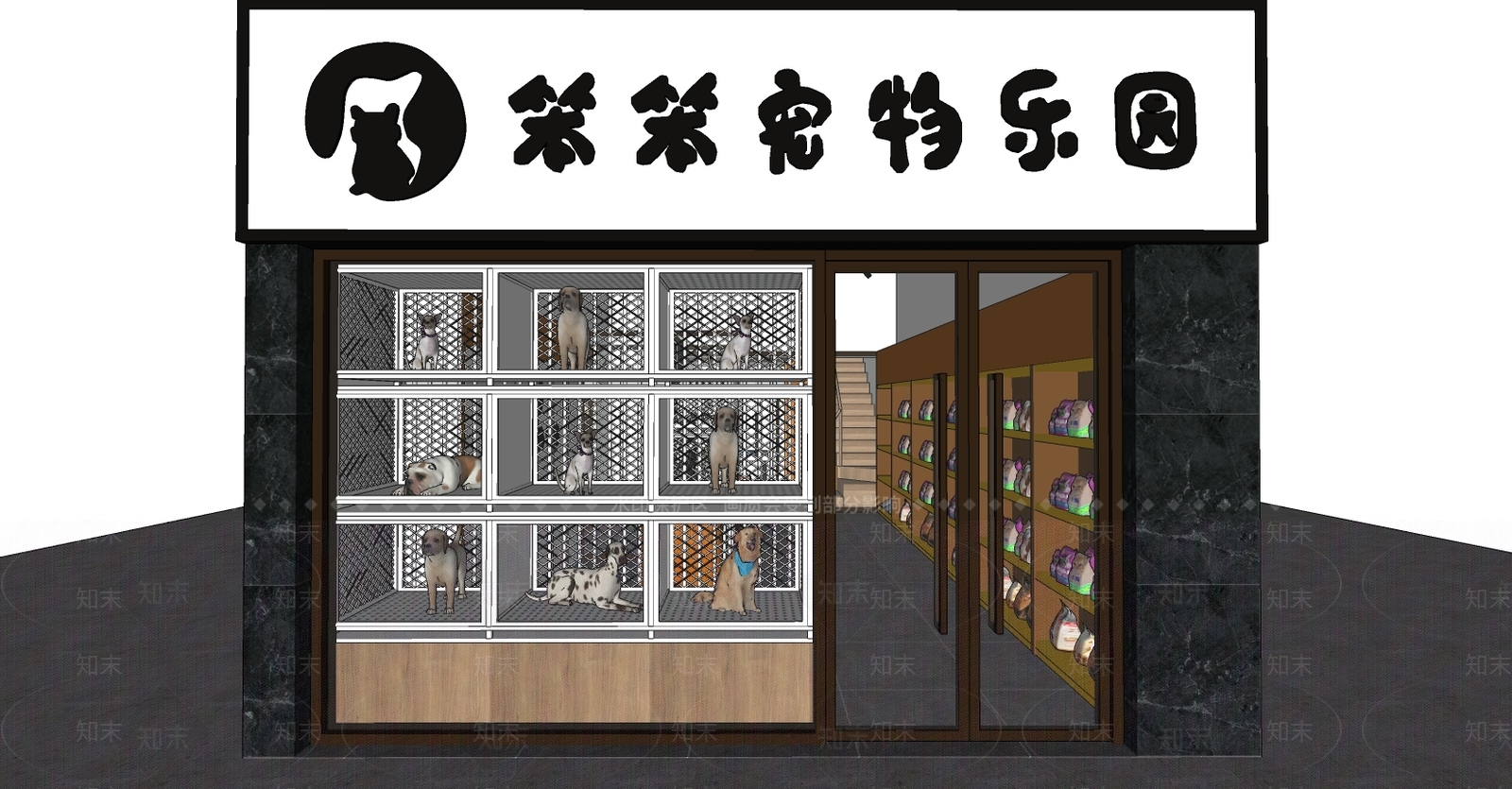 现代风格其他店铺SU模型下载【ID:358597255】