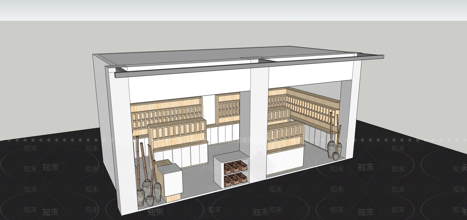 现代风格礼品店SU模型下载【ID:958627985】