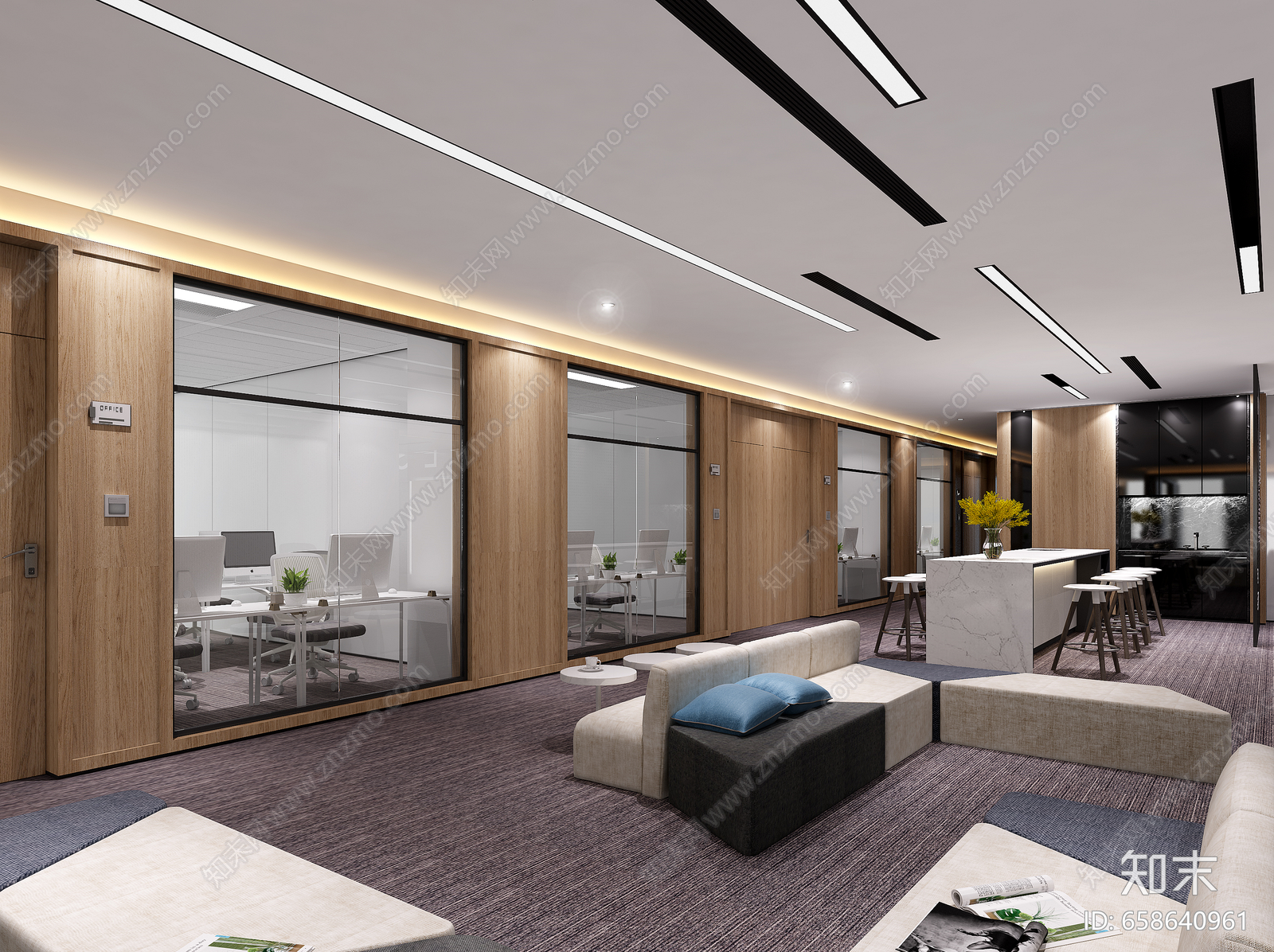 万科办公室空间CAD施工图施工图下载【ID:658640961】